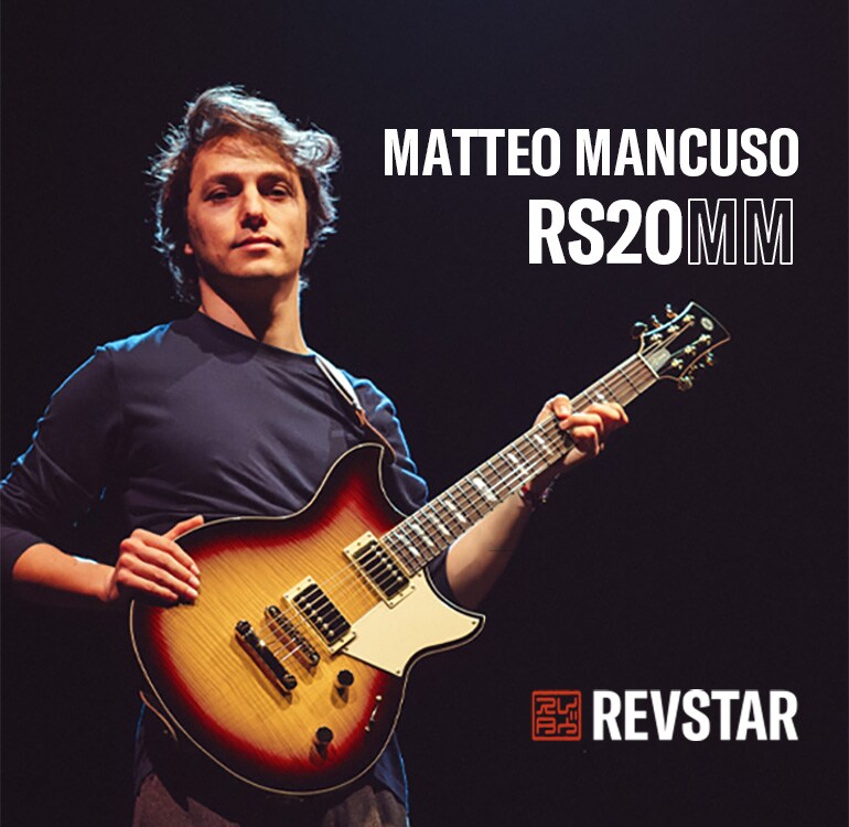 Yamaha RS20MM: análisis de la nueva signature de Matteo Mancuso 1 Yamaha RS20MM de Matteo Mancuso presentada en acabado Vintage Sunburst durante su lanzamiento oficial.